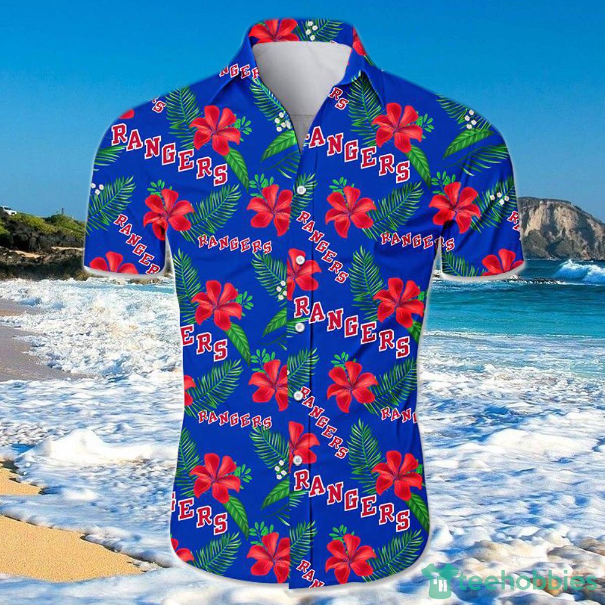 New York Rangers Hawaiian Shirt Floral For Men And Women Product Photo 1