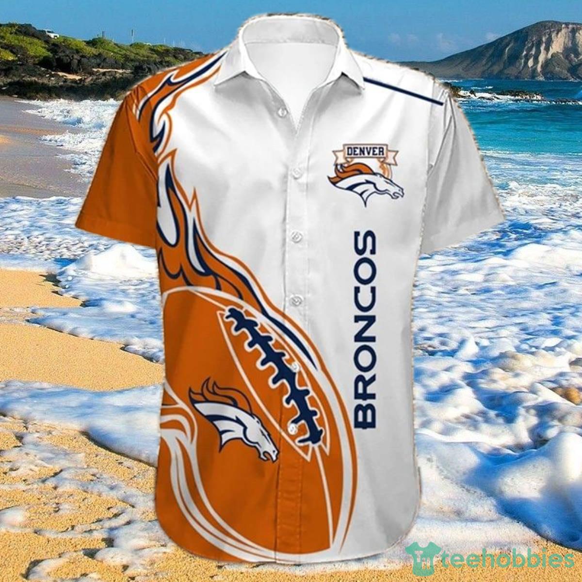 NFL Denver Broncos Shirts Fireball Hawaiian Shirt Product Photo 1