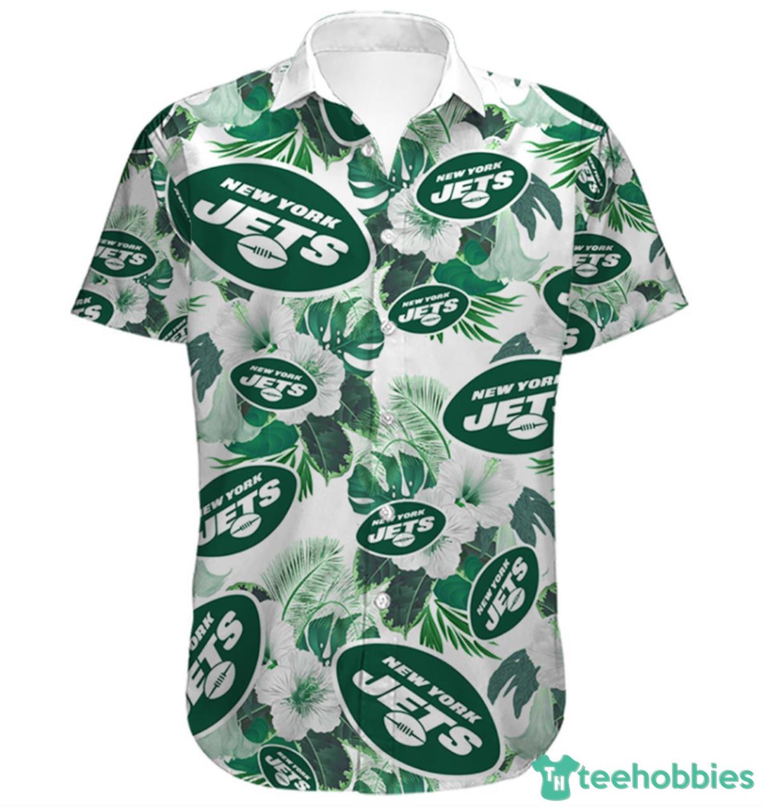 NFL New York Jets Hawaiian Shirt Tropical Product Photo 1