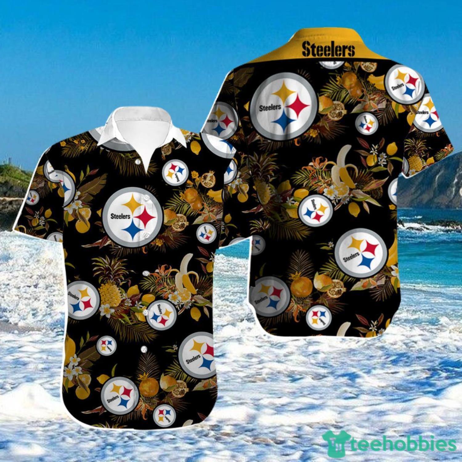NFL Pittsburgh Steelers Hawaiian Shirt Tropical Product Photo 1