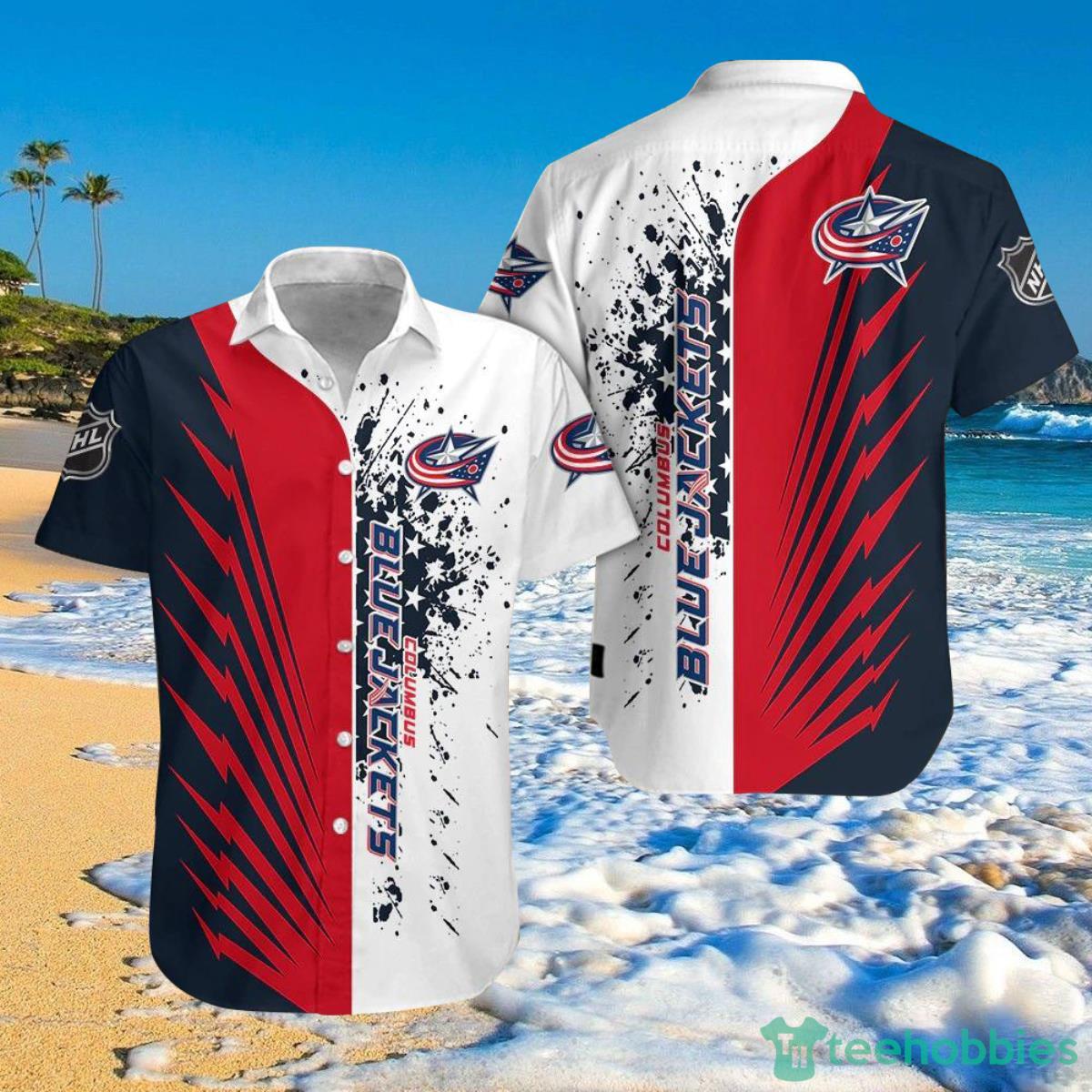 NHL Columbus Blue Jackets Hawaiian Shirt Gift For Fan Short Sleeve Product Photo 1