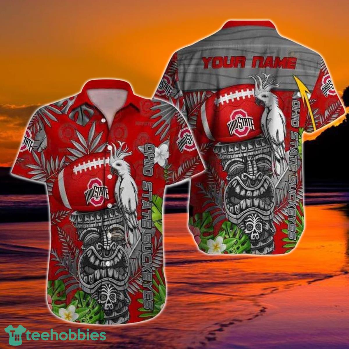 Ohio State Hawaiian Shirt Cool Tiki Personalized Product Photo 1