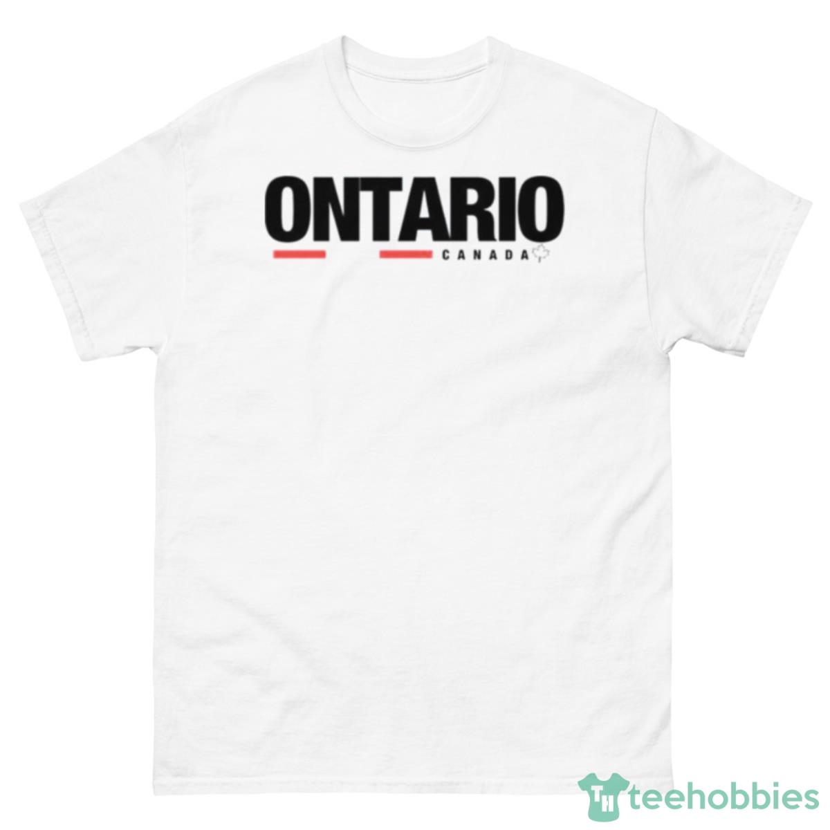 Ontario Black Text Logo Shirt - 500 Men’s Classic Tee Gildan