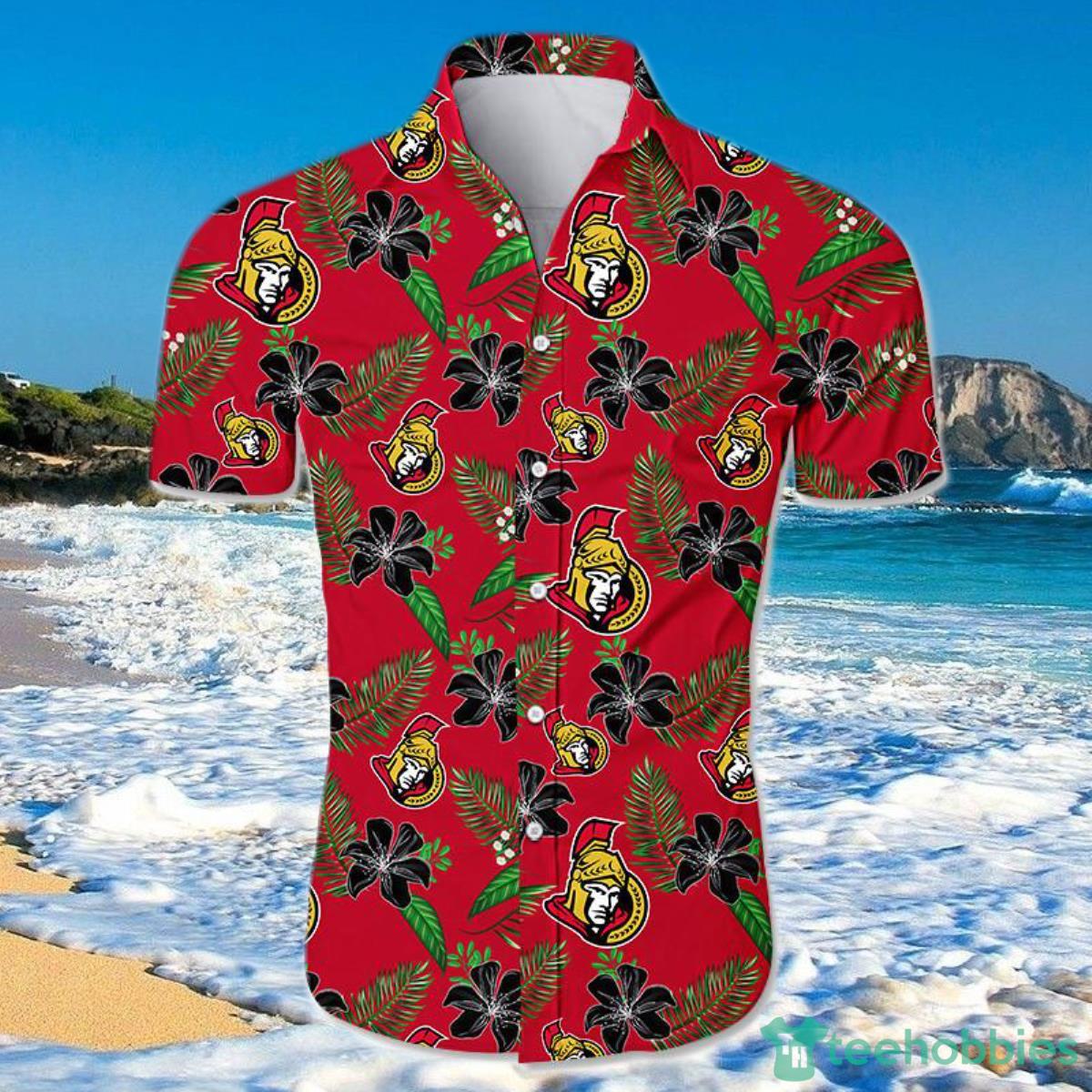 Ottawa Senators Hawaiian Shirt Floral For Men And Women Product Photo 1