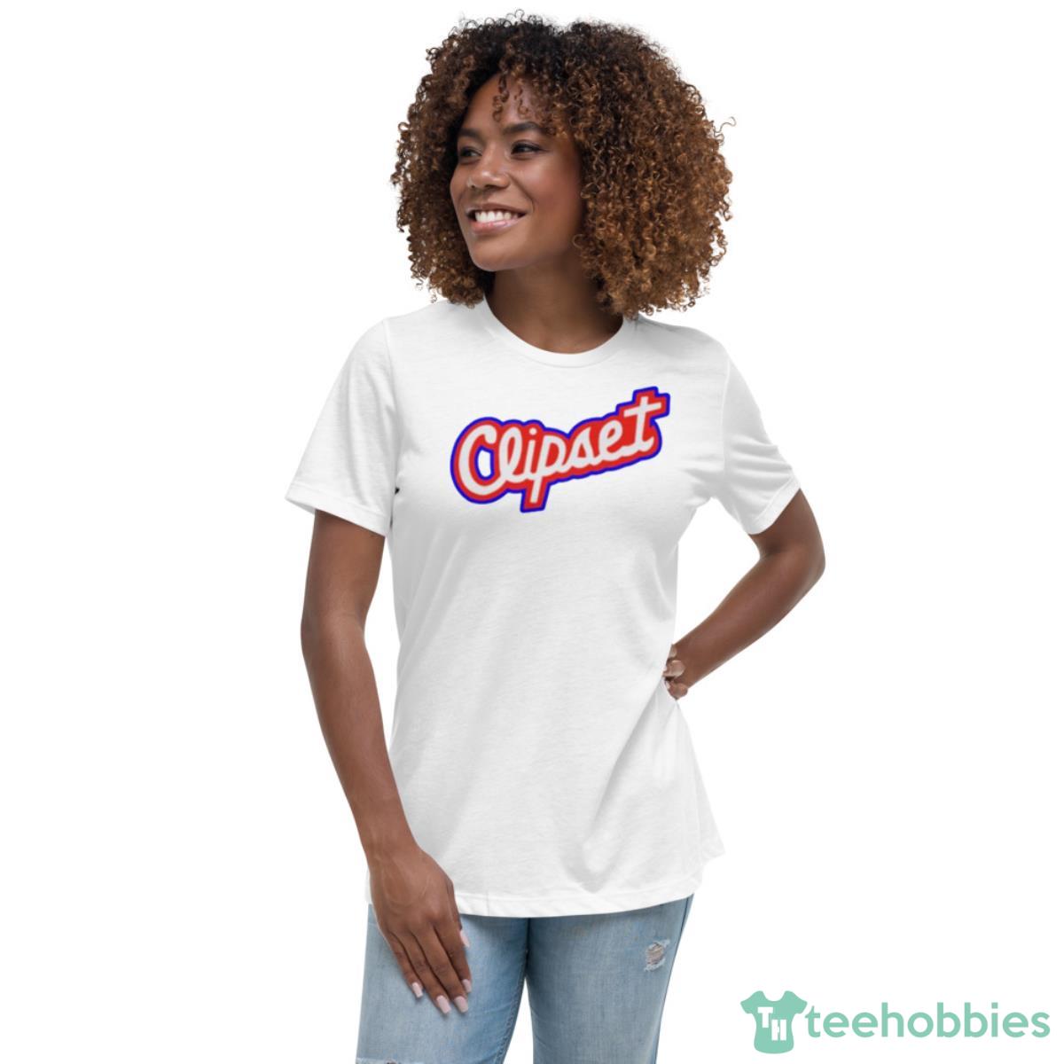 Paul George Wearing Clipset Shirt - Womens Relaxed Short Sleeve Jersey Tee Paul George Wearing Clipset Shirt - Womens Relaxed Short Sleeve Jersey Tee