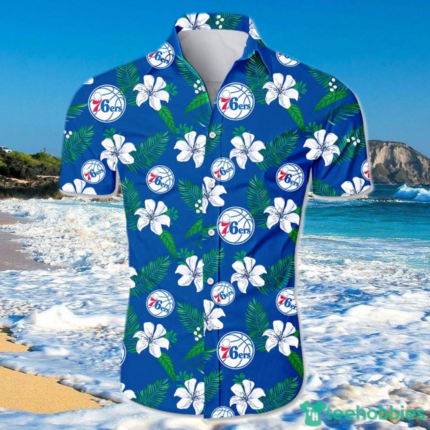 Philadelphia 76ers Hawaiian Shirt Small Flowers For Men And Women Product Photo 1 Philadelphia 76ers Hawaiian Shirt Small Flowers For Men And Women Product Photo 1