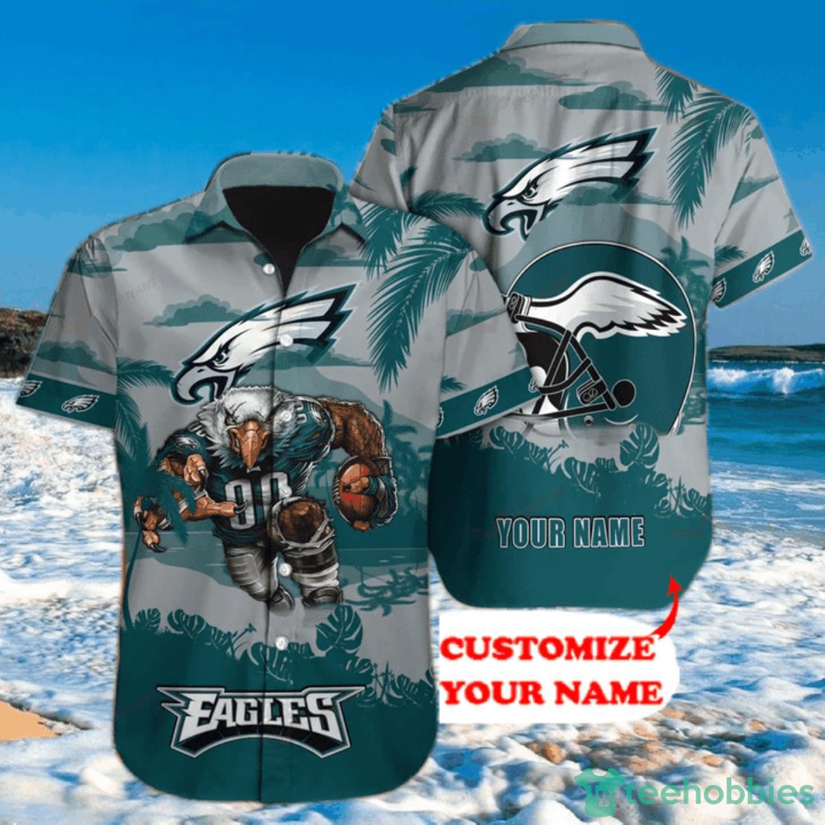 Philadelphia Eagles Hawaiian Shirt Mascot Custom Name Product Photo 1