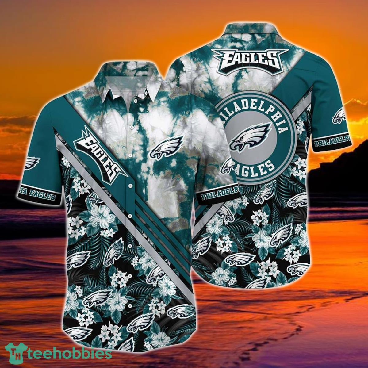 Philadelphia Eagles NFL Hawaiian Shirt Graphic Tropical Pattern New Trend Summer For NFL Football Fans Product Photo 1