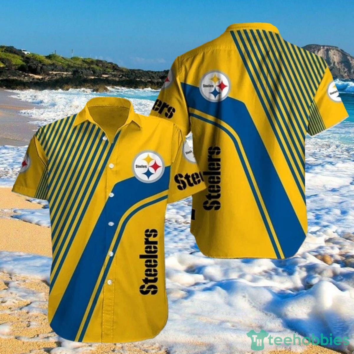 Pittsburgh Steelers Hawaiian Shirts Pattern Stripe Product Photo 1