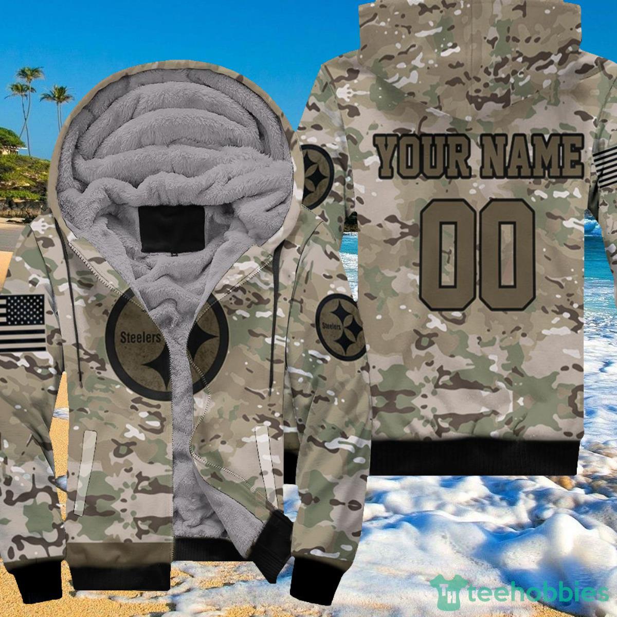Pittsburgh Steelers NFL Camoflage Personalized Hoodie 3D Product Photo 1