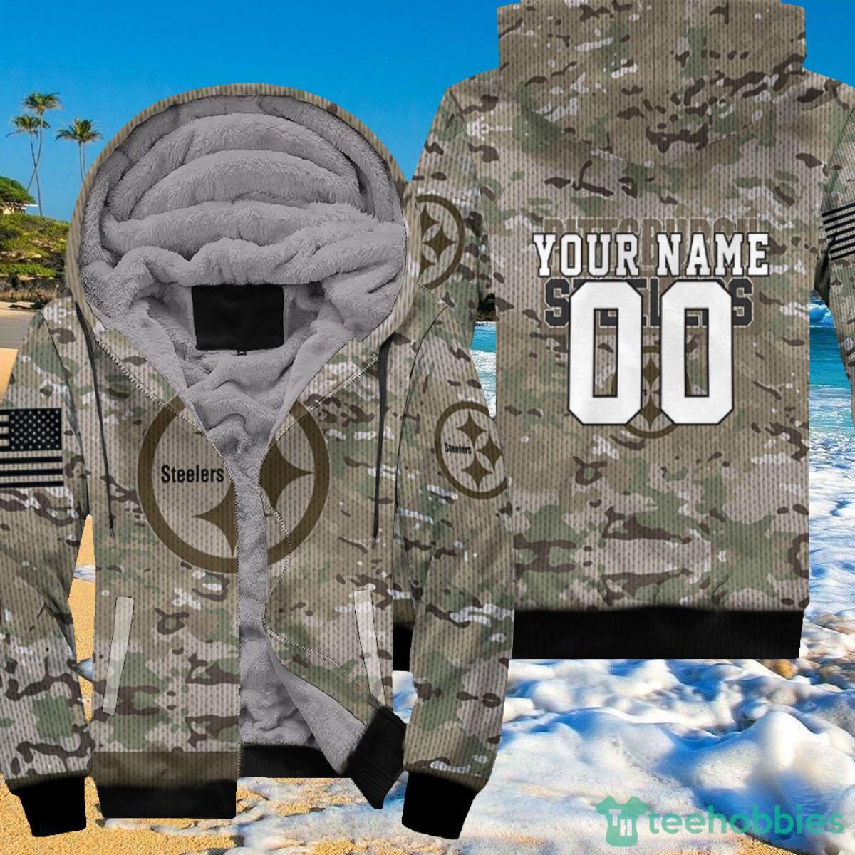 Pittsburgh Steelers NFL Camouflage Pattern For Fan Personalized Hoodie 3D Product Photo 1