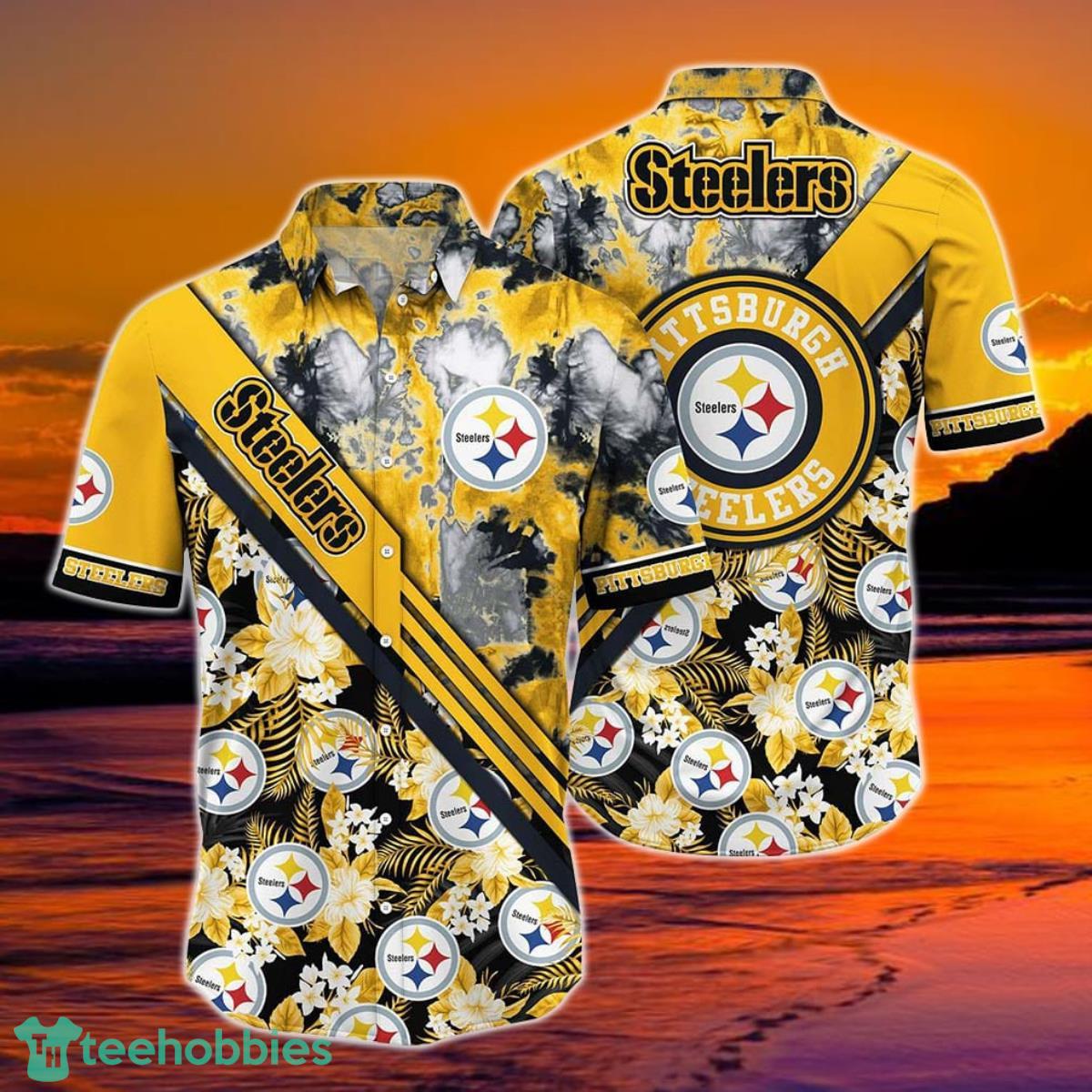 Pittsburgh Steelers NFL Hawaiian Shirt Graphic Tropical Pattern New Trend Summer For NFL Football Fans Product Photo 1