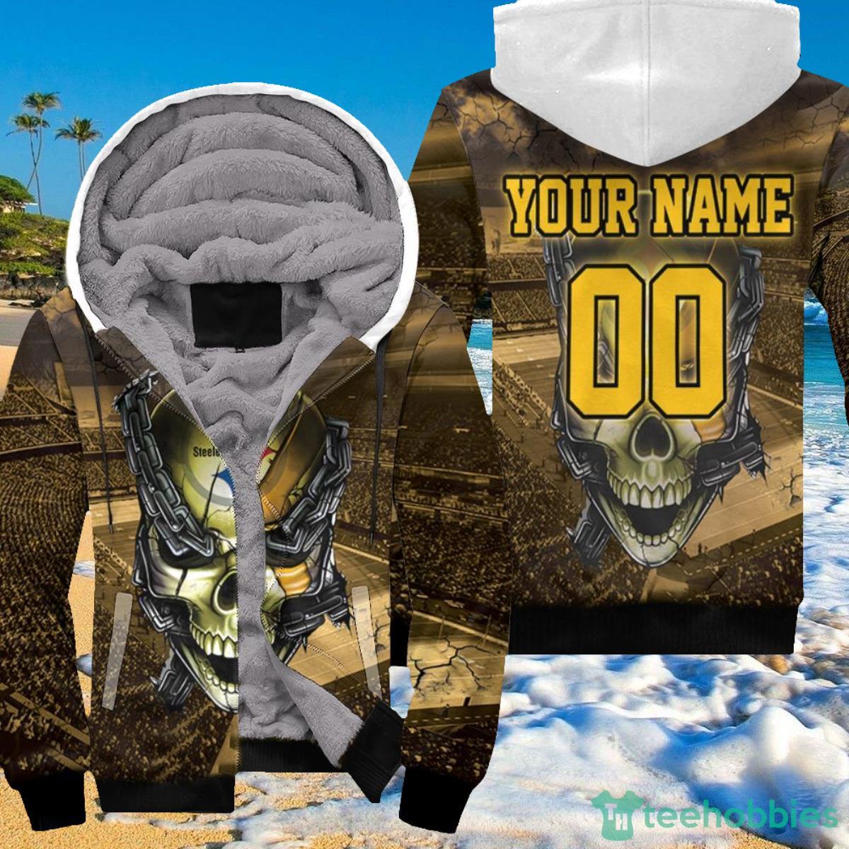 Pittsburgh Steelers Skull Chain Personalized Hoodie 3D Product Photo 1
