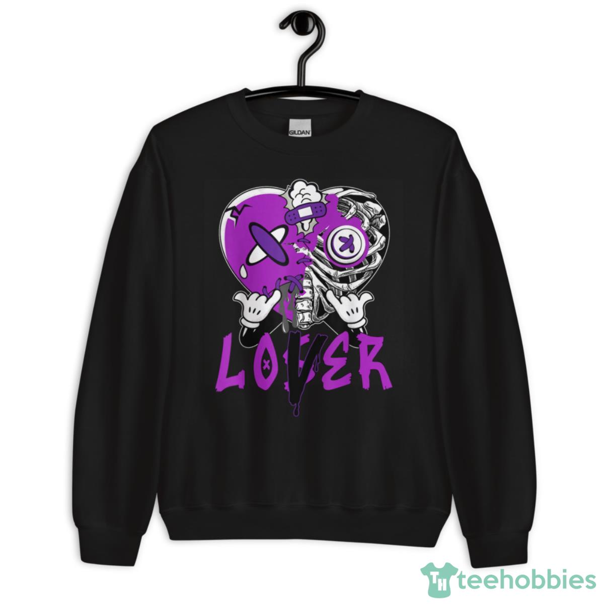 Racer Purple 5s Tee To Match Loser Lover Heart 5 Racer Blue Shirt - Unisex Crewneck Sweatshirt