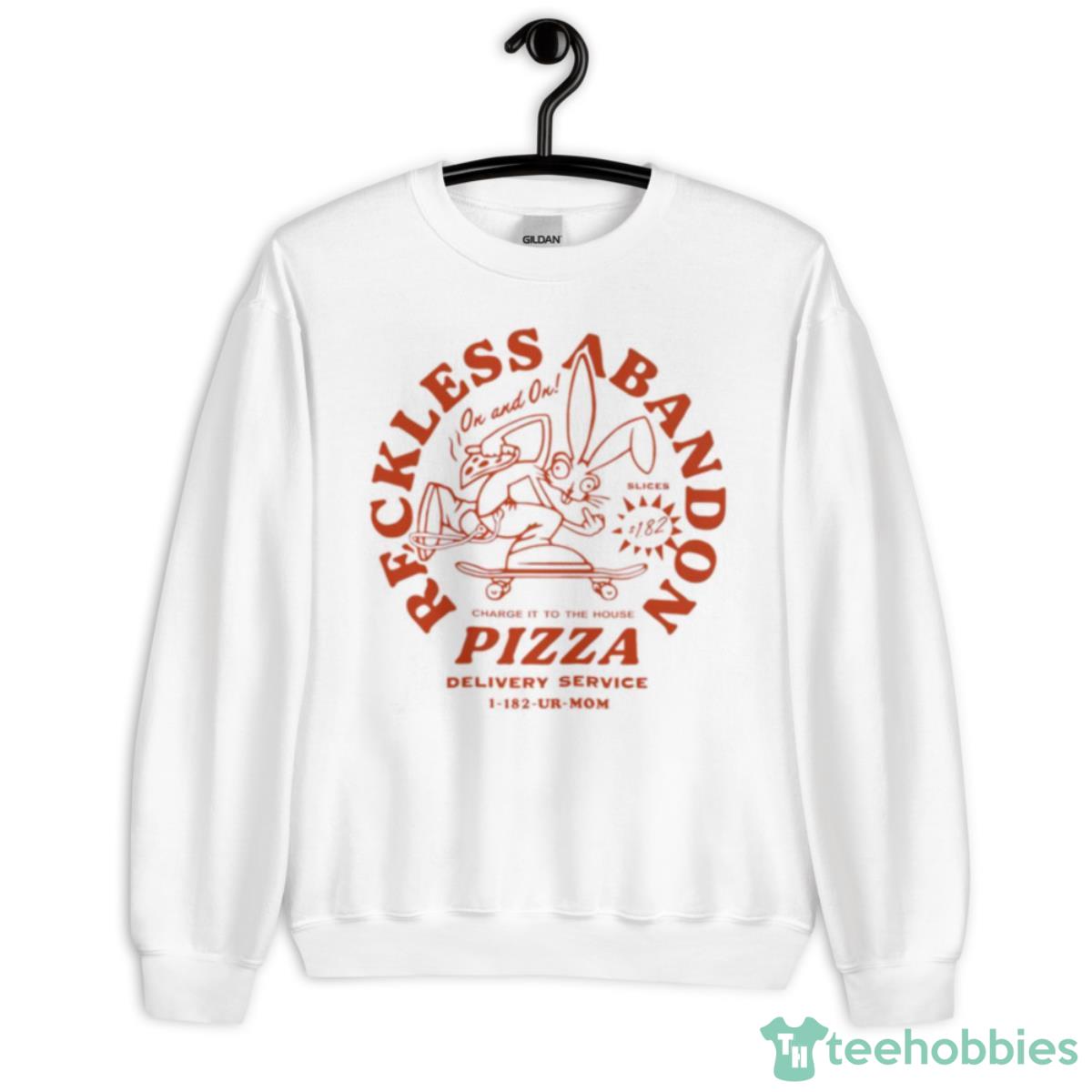 Reckless Abandon Charge It To The House Pizza Shirt - Unisex Heavy Blend Crewneck Sweatshirt