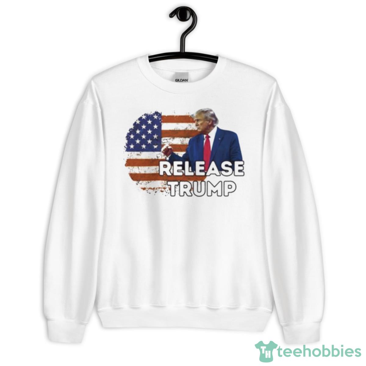Release Trump USA Flag Shirt - Unisex Heavy Blend Crewneck Sweatshirt