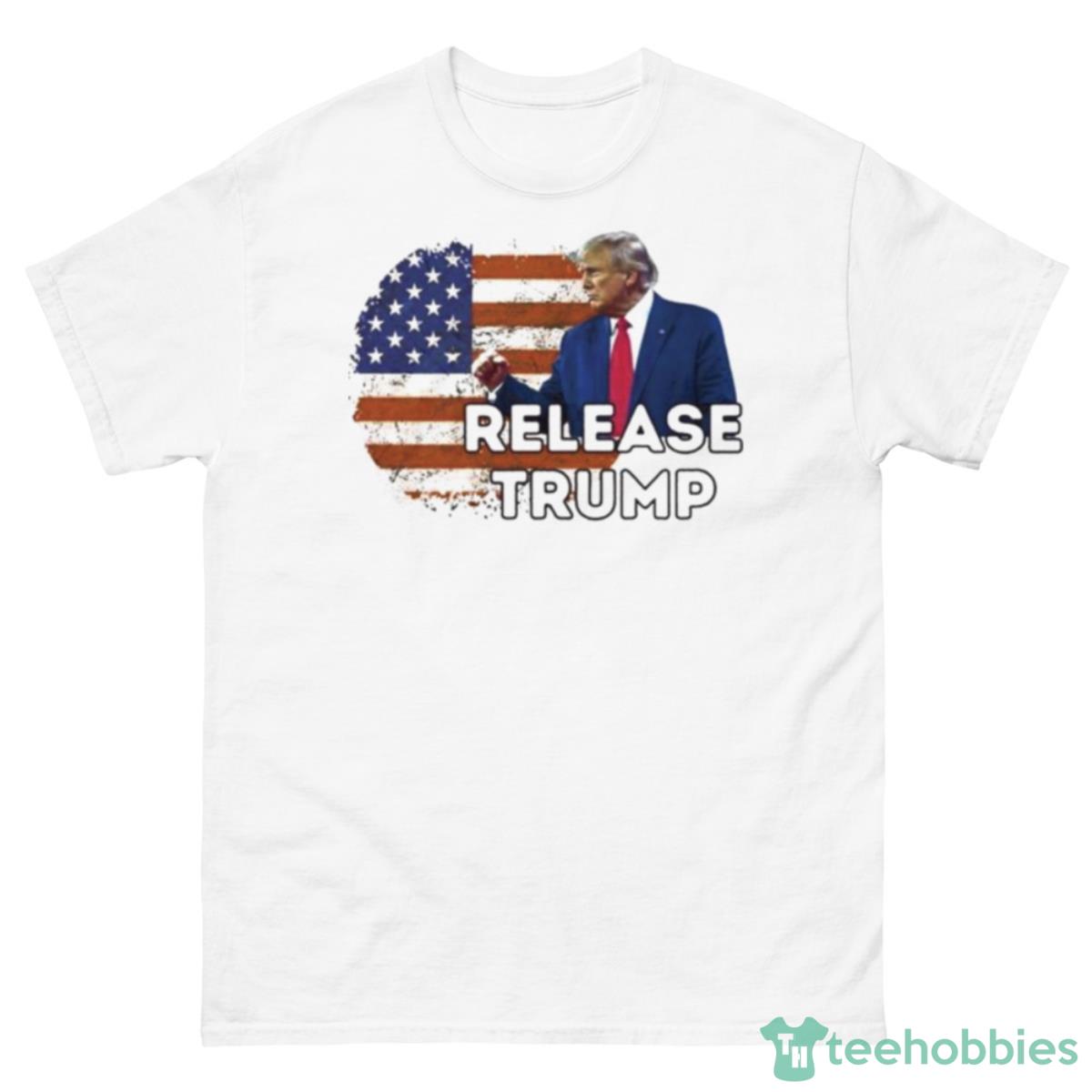 Release Trump USA Flag Shirt - 500 Men’s Classic Tee Gildan