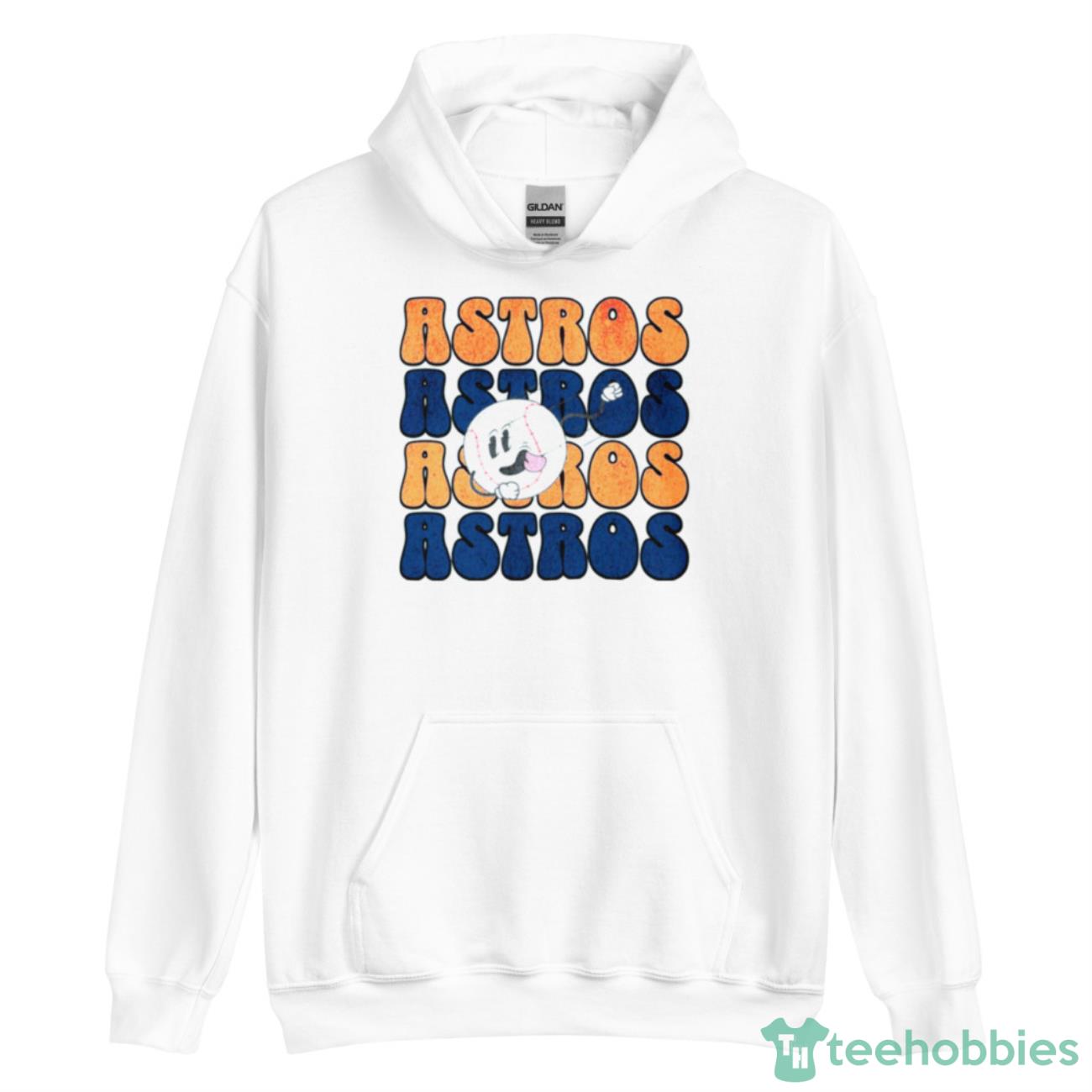 Retro Houston Astros Baseball Shirt - Unisex Heavy Blend Hooded Sweatshirt