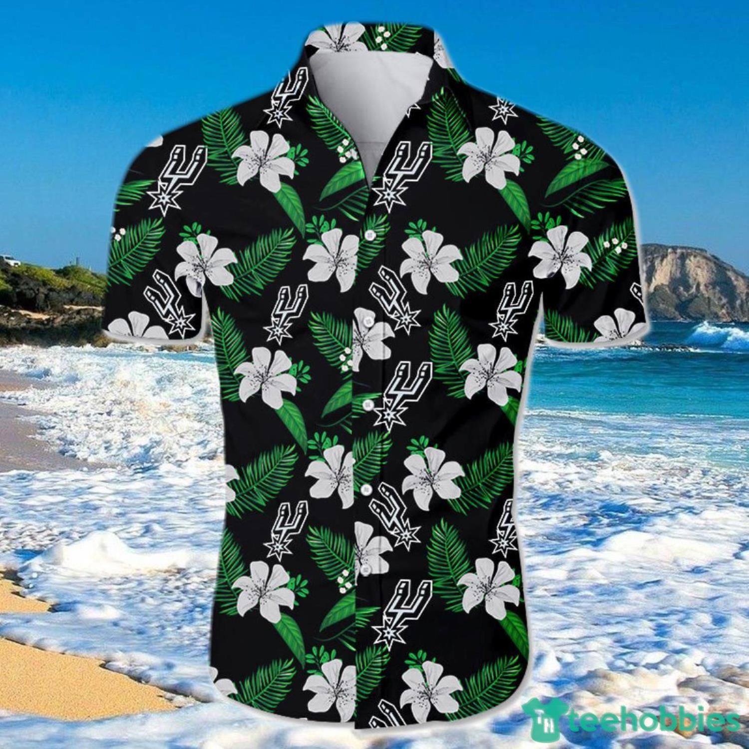 San Antonio Spurs Hawaiian Shirt For Men And Women Small Flowers Product Photo 1
