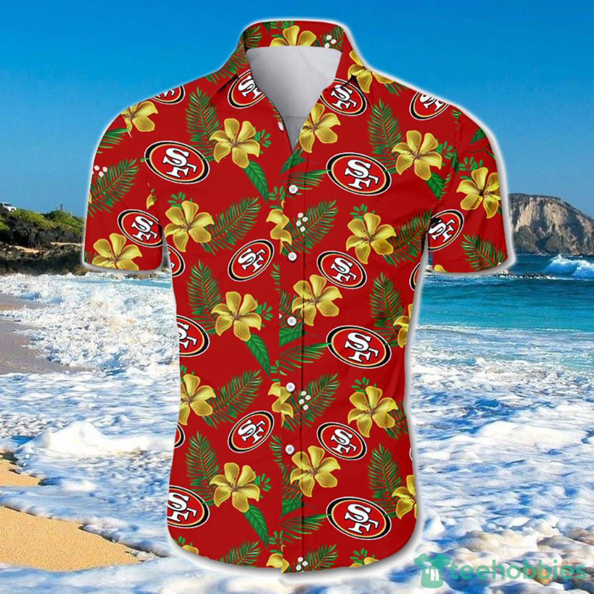 San Francisco 49ers Hawaiian Shirt Floral For Men And Women Product Photo 1