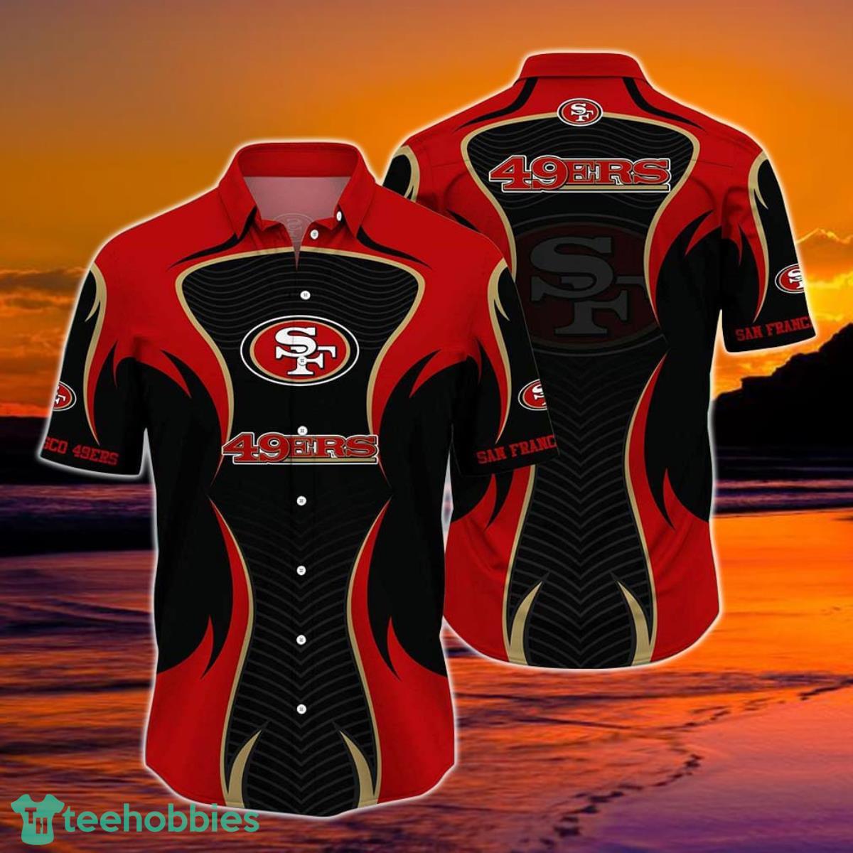 San Francisco 49ers NFL Hawaii Beach Shirt Summer Short Sleeve Button Down Hawaiian Shirt Product Photo 1