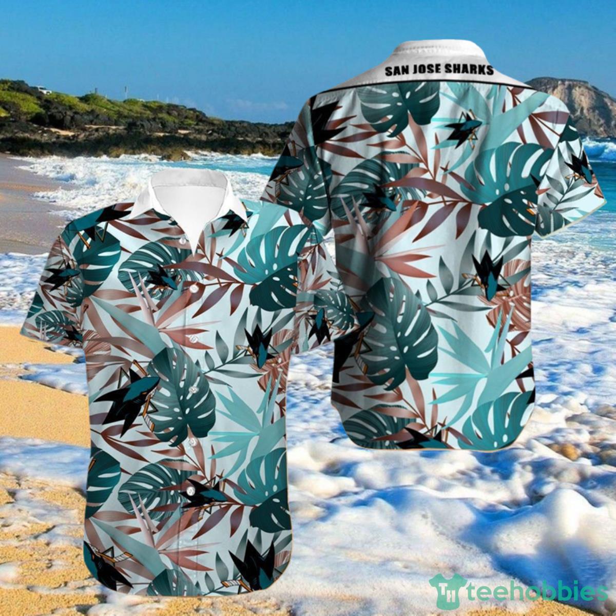 San Jose Sharks Hawaiian Shirt Lemon For Men And Women Product Photo 1