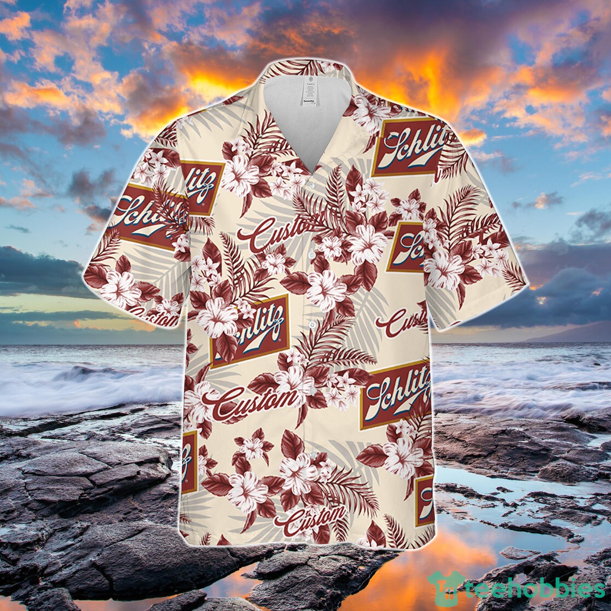 Schlitz Hawaiian Shirt Flowers Pattern Personalized Gift Men And Women Product Photo 2