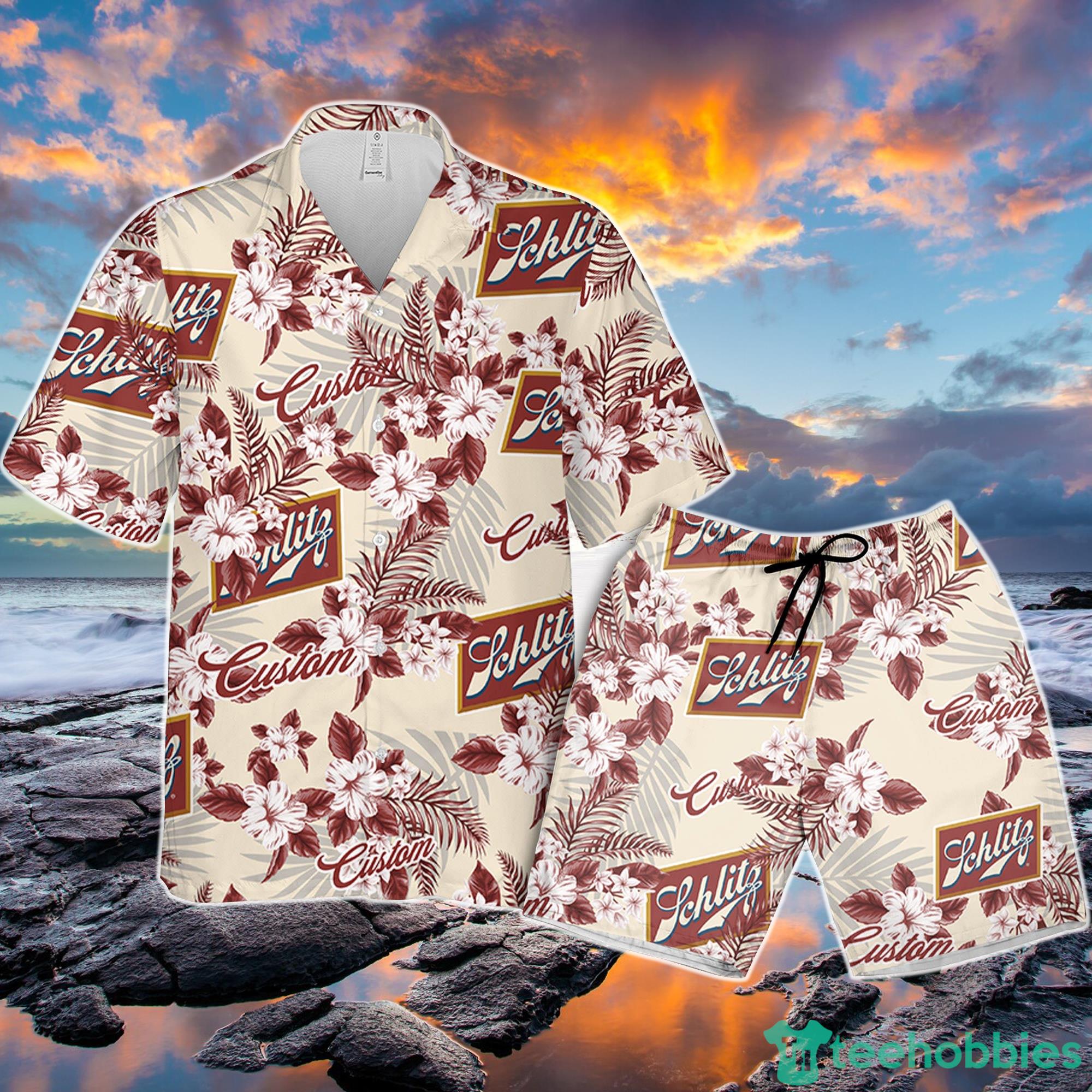 Schlitz Hawaiian Shirt Flowers Pattern Personalized Gift Men And Women Product Photo 1