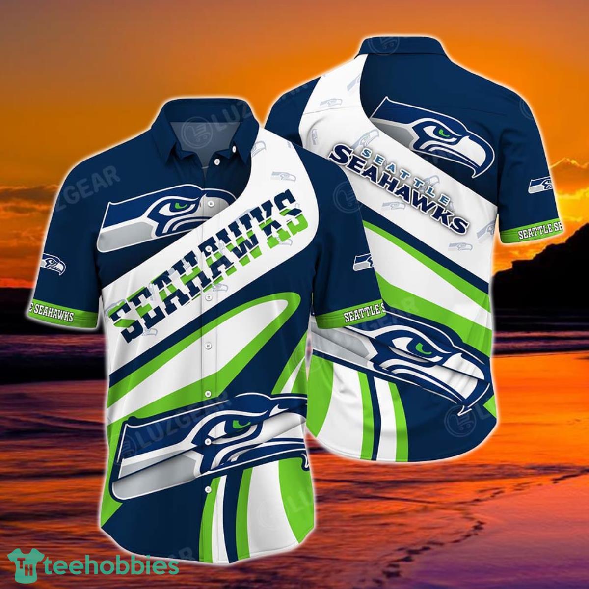 Seattle Seahawks NFL Beach Shirt For Sports Best Fans This Summer NFL Hawaiian Shirt Product Photo 1