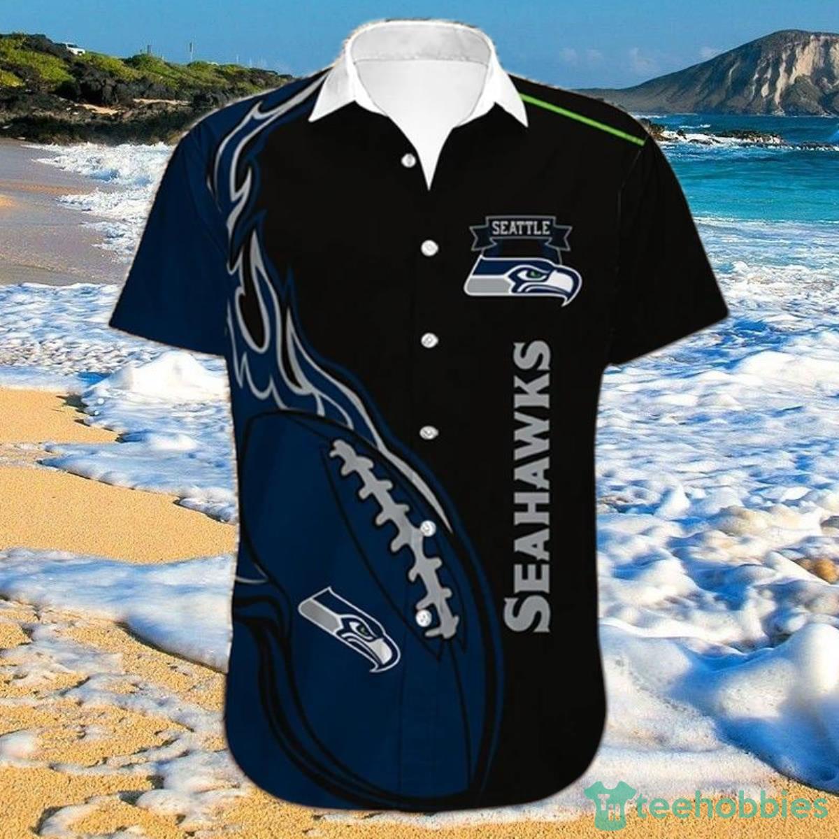 Seattle Seahawks Shirts Fireball Hawaiian Shirt Product Photo 1