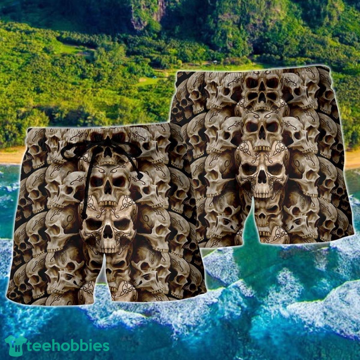 Skull Dark Inside Everyone Hawaii Shorts For Men - Skull Shorts Swim Trunks Product Photo 2