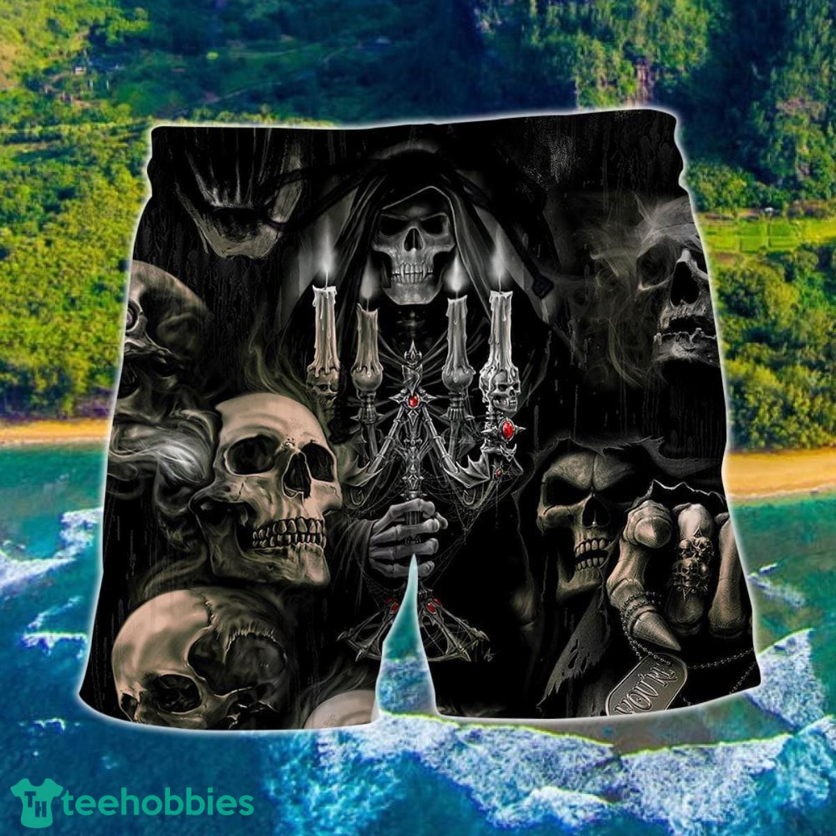 Skull Horror Skull Movies Hawaii Shorts For Men Skull Shorts Swim Trunks Product Photo 1