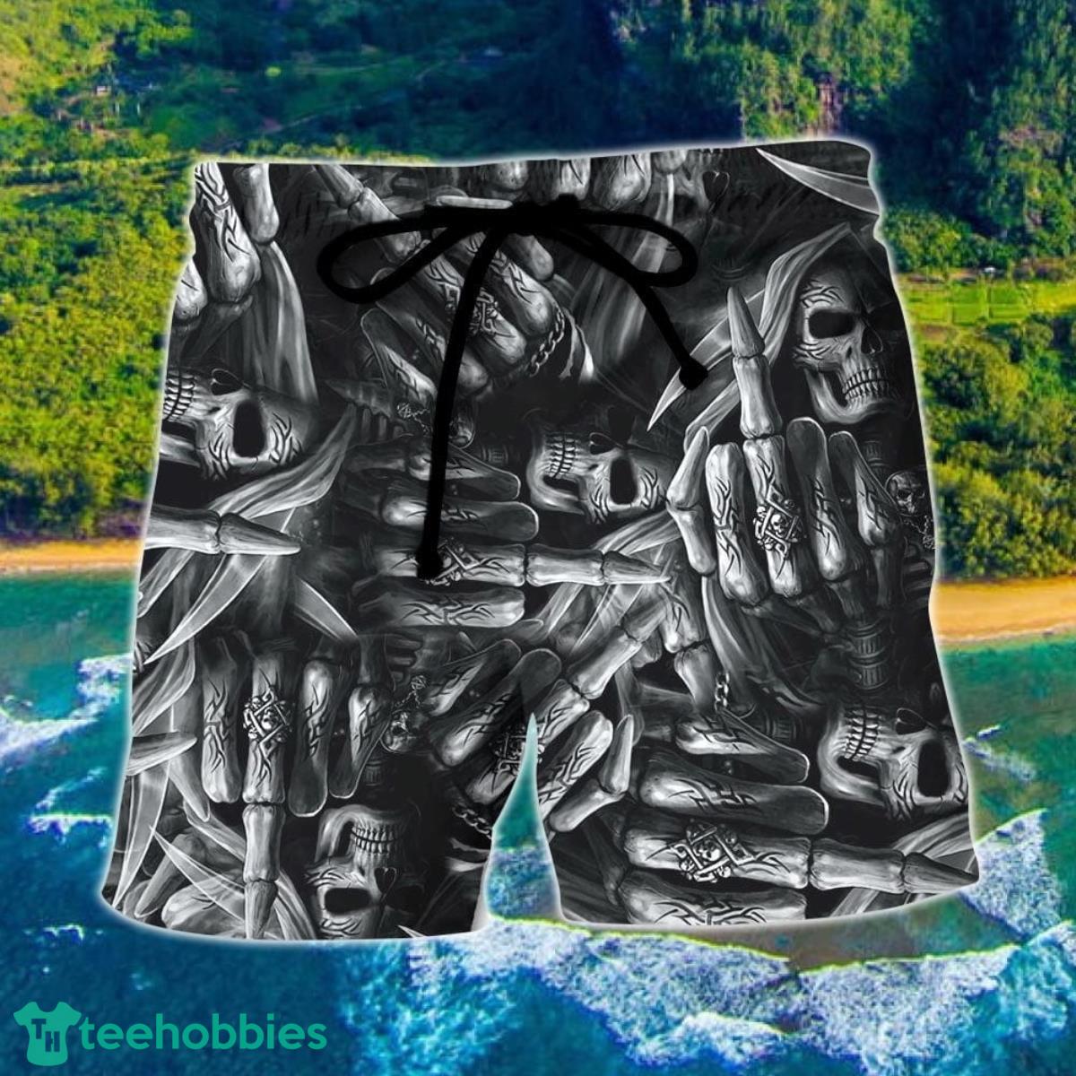 Skull Life Is The Whisper Of The Death Hawaii Shorts For Men Skull Shorts Swim Trunks Product Photo 1