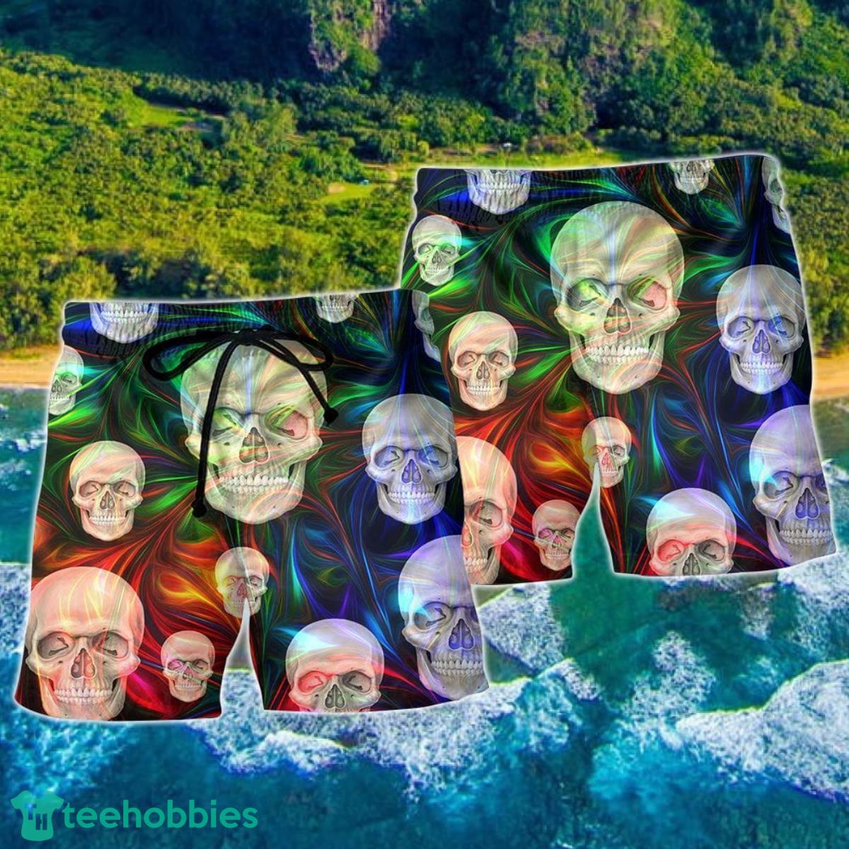 Skull The Magical Life Hawaii Shorts For Men Skull Shorts Swim Trunks Product Photo 2