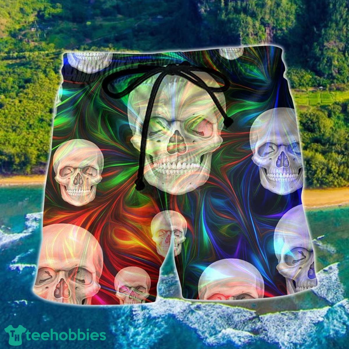 Skull The Magical Life Hawaii Shorts For Men Skull Shorts Swim Trunks Product Photo 1