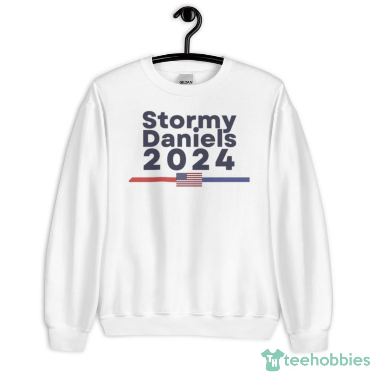Stormy Daniels 2024 American Flag Shirt - Unisex Heavy Blend Crewneck Sweatshirt