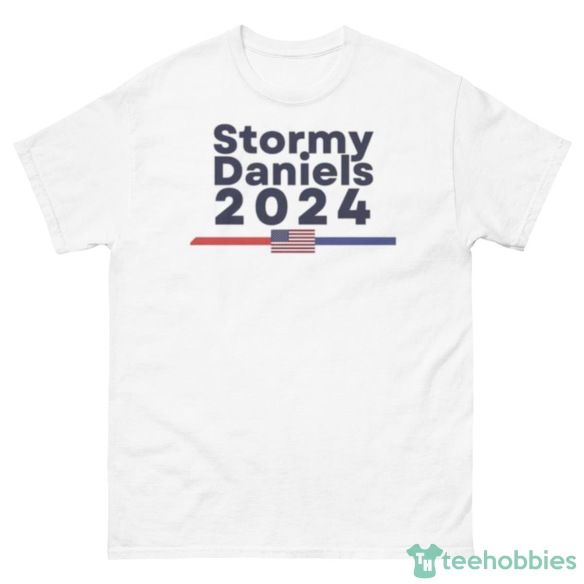 Stormy Daniels 2024 American Flag Shirt - 500 Men’s Classic Tee Gildan