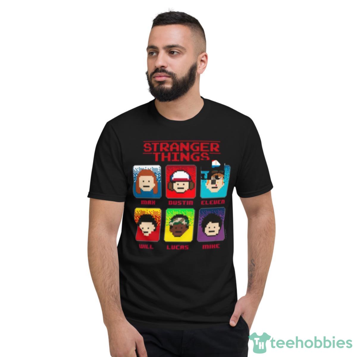 Stranger Things Group Shot 8 Bit Box Up Shirt - Short Sleeve T-Shirt