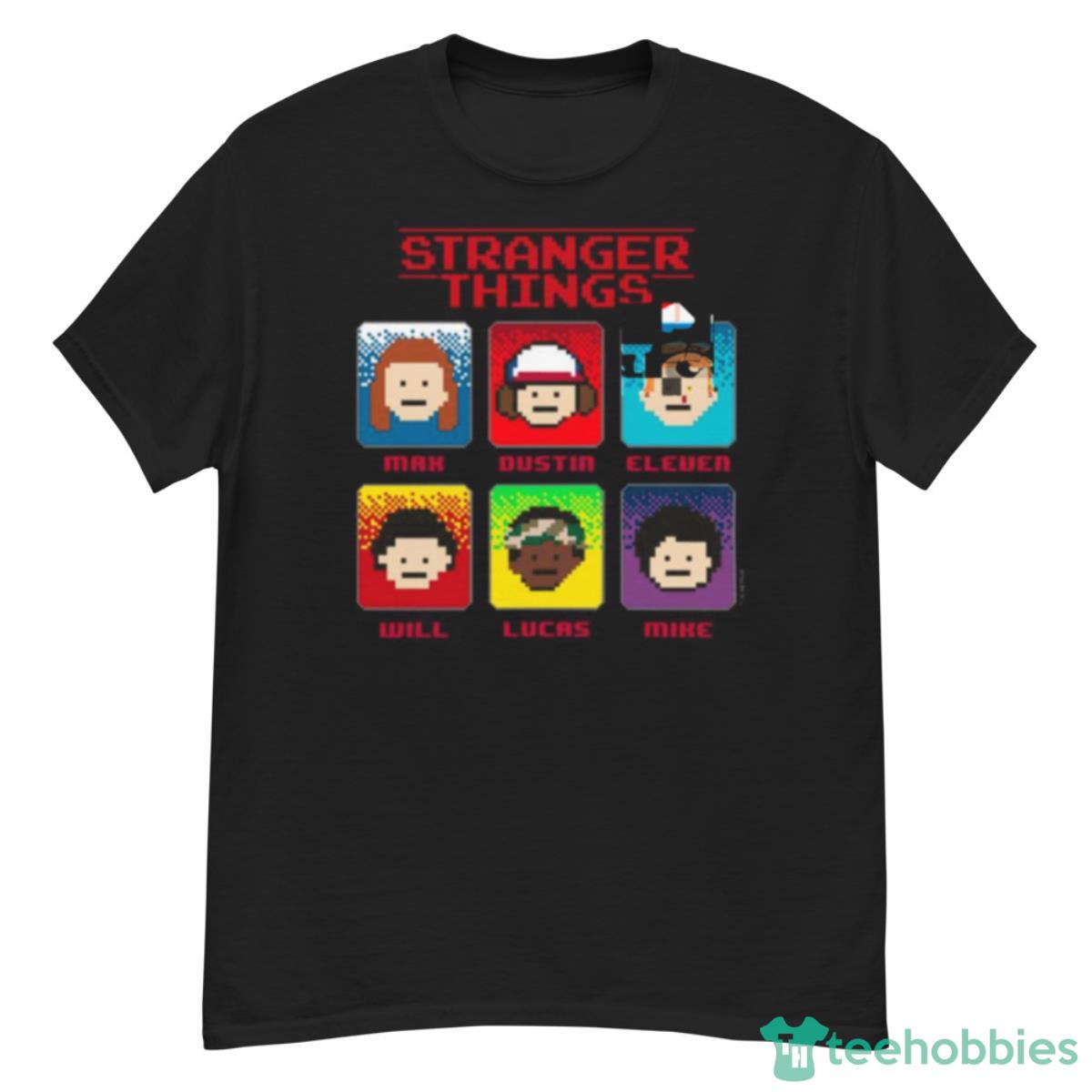 Stranger Things Group Shot 8 Bit Box Up Shirt - G500 Men’s Classic T-Shirt