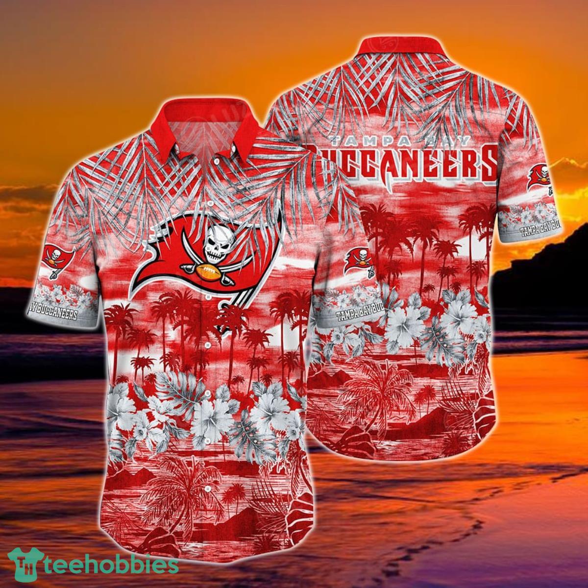 Tampa Bay Buccaneers NFL Hawaiian Shirt Short Style Tropical Patterns Graphic Hot Trending Summer For Awesome Fans Product Photo 1