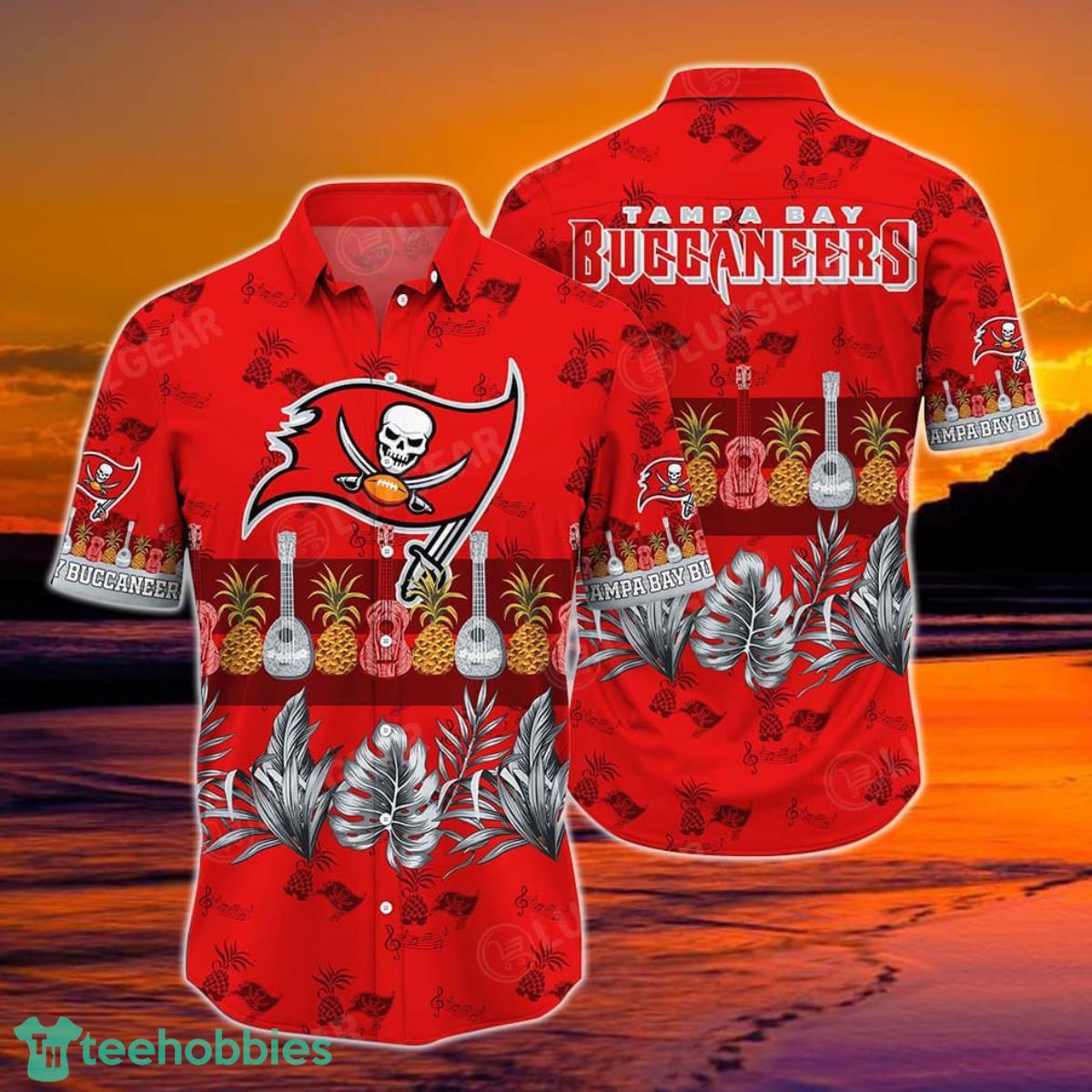 Tampa Bay Buccaneers NFL Hawaiian Shirt Tropical Patterns Graphic Trends Summer Gift For Fan NFL Product Photo 1