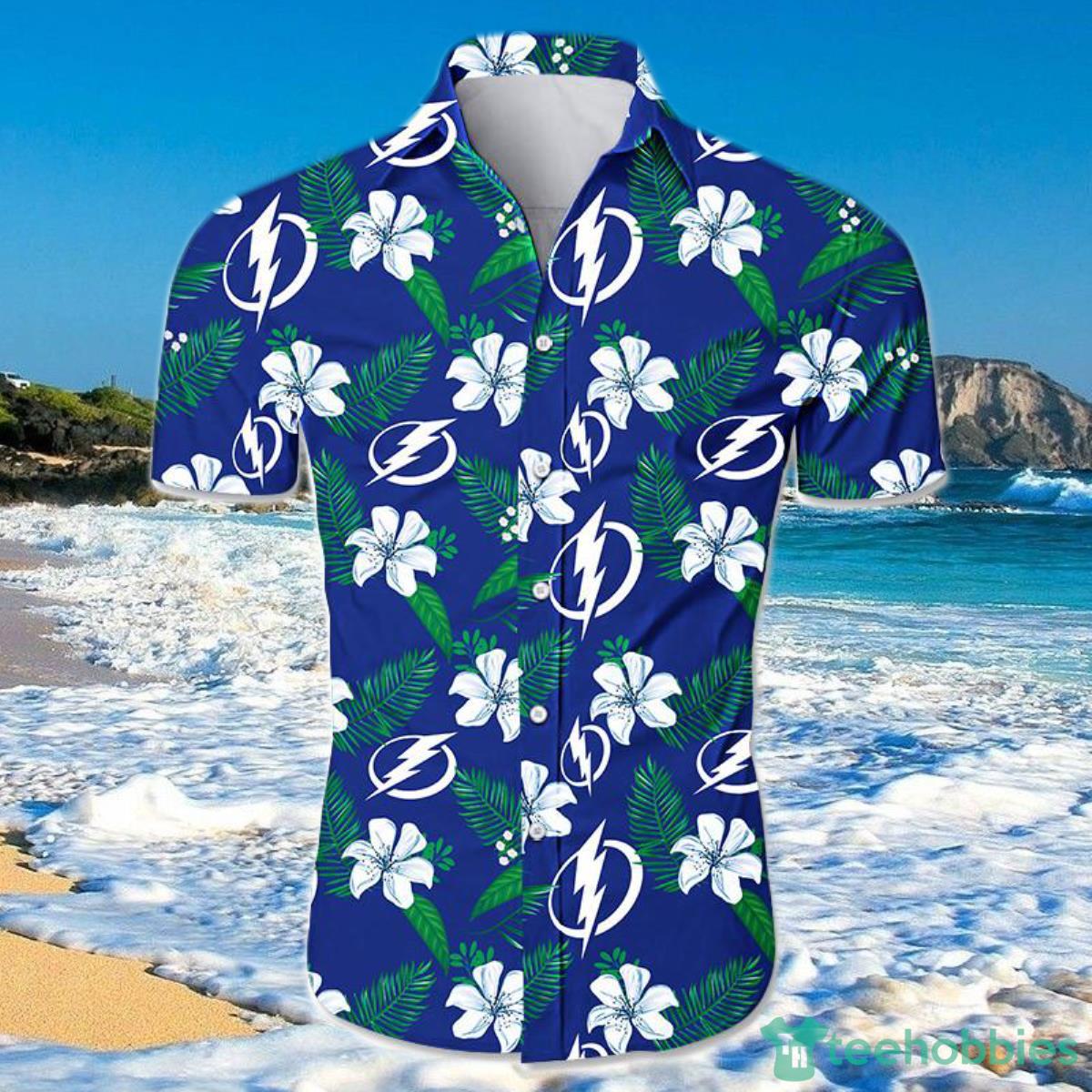 Tampa Bay Lightning Hawaiian Shirt Floral For Men And Women Product Photo 1