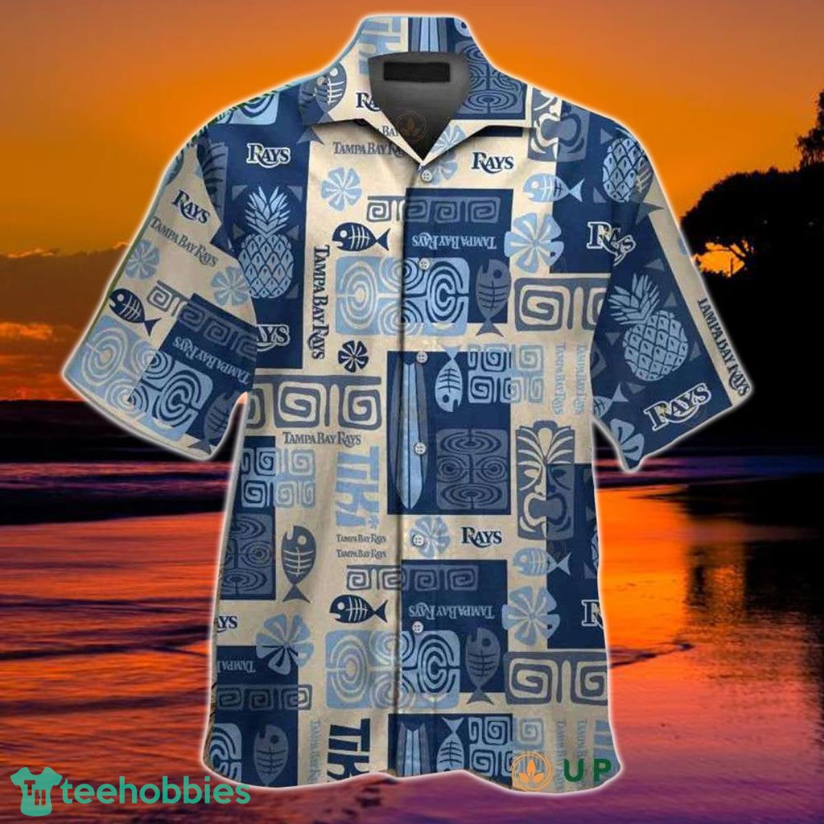 Tampa Bay Rays Hawaiian Shirt Button Up Tropical Aloha Product Photo 1