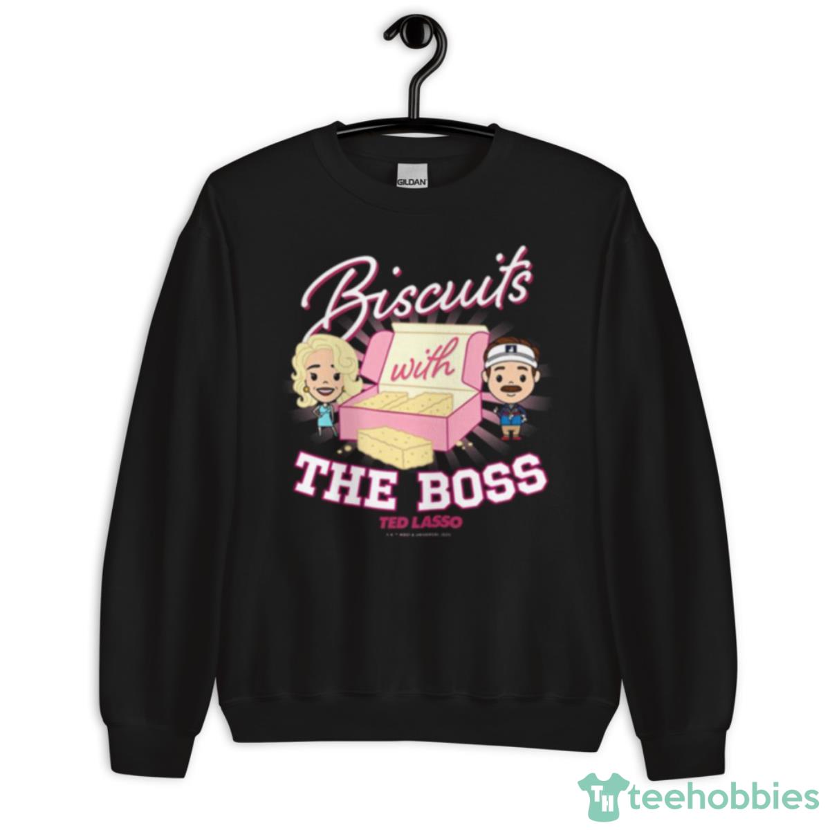 Ted Lasso & Rebecca Biscuits With The Boss Chibi S Shirt - Unisex Crewneck Sweatshirt