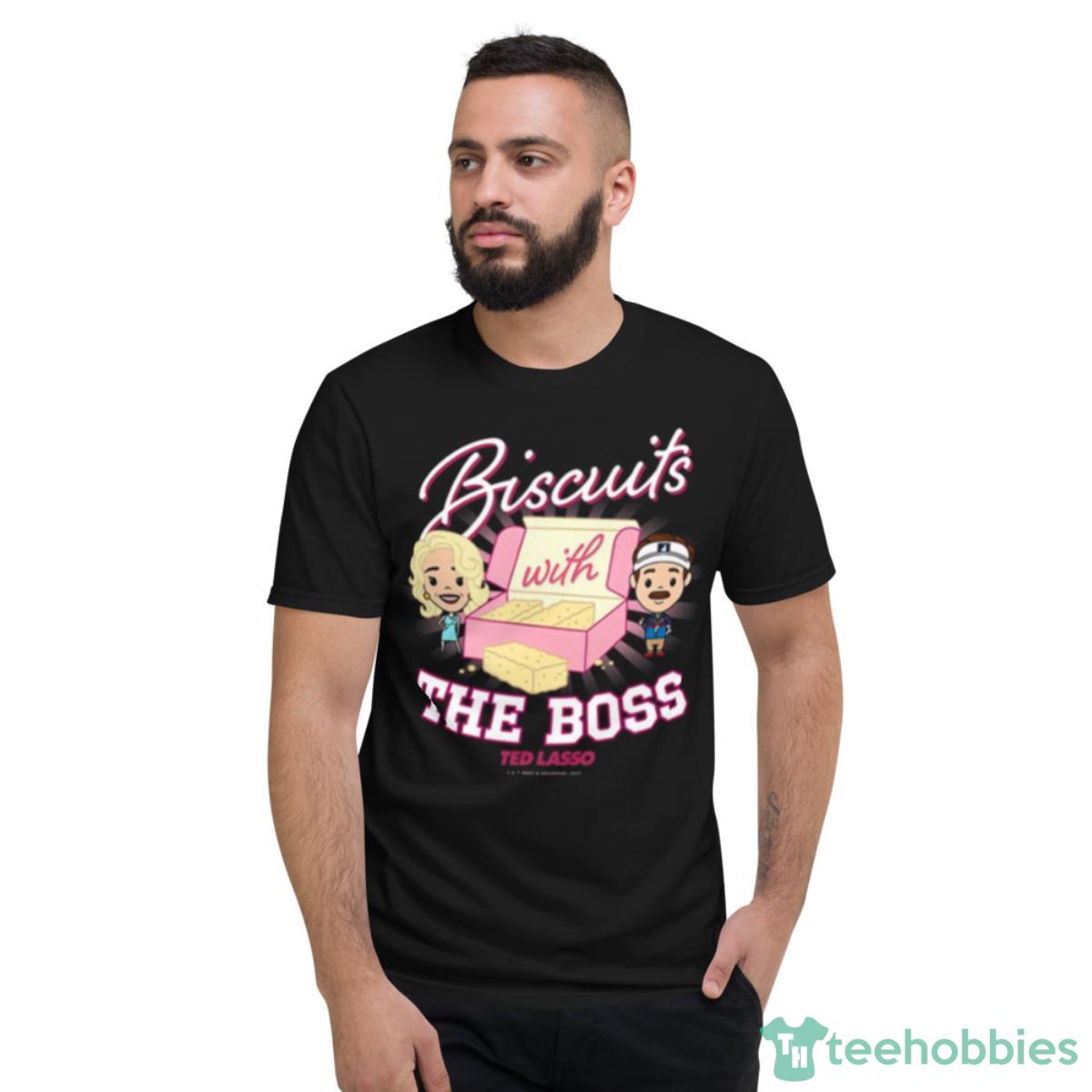 Ted Lasso & Rebecca Biscuits With The Boss Chibi S Shirt - Short Sleeve T-Shirt
