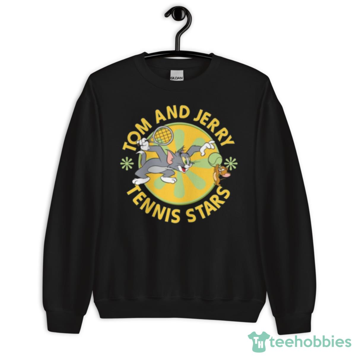 Tennis Stars Cartoon Tom And Jerry Shirt - Unisex Crewneck Sweatshirt