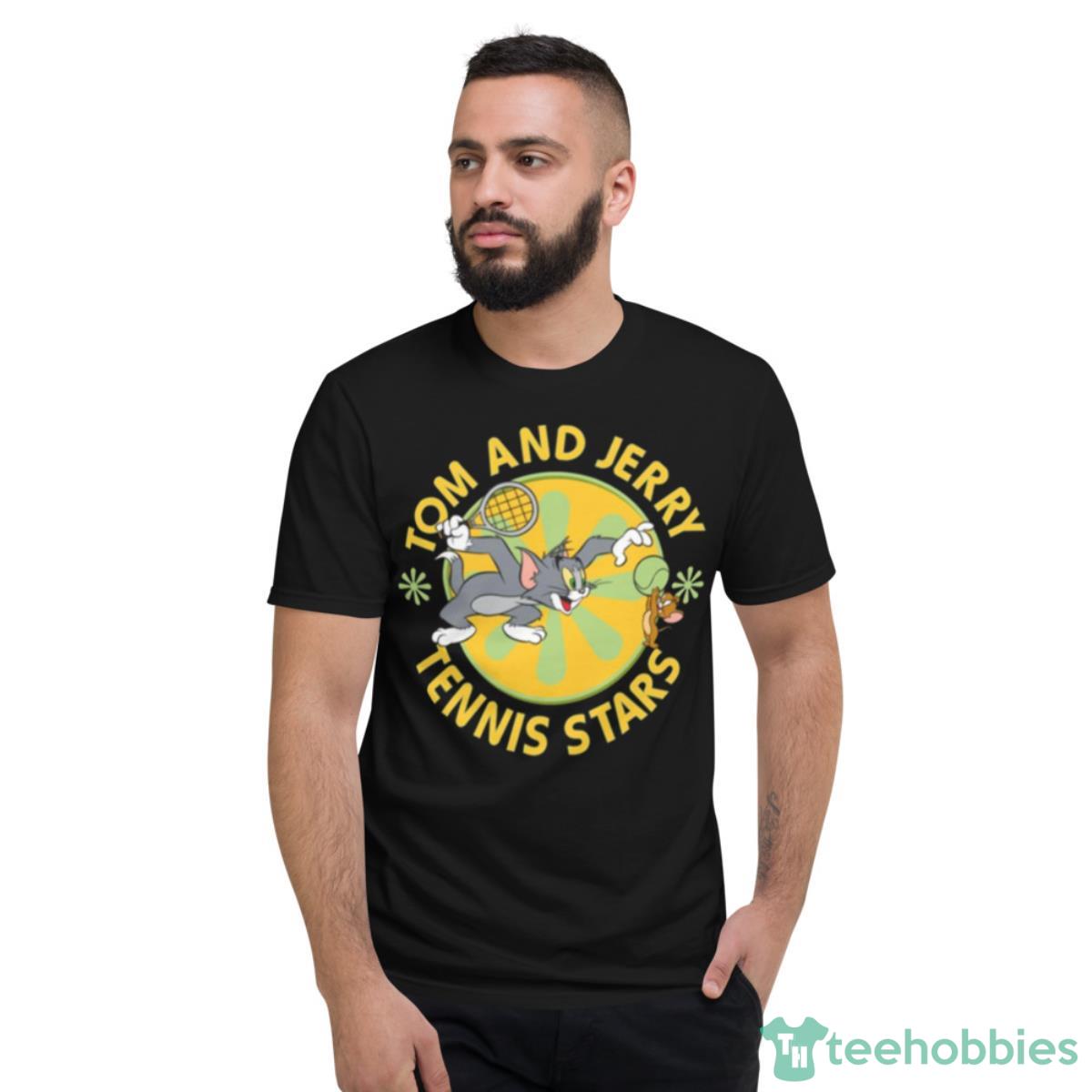 Tennis Stars Cartoon Tom And Jerry Shirt - Short Sleeve T-Shirt