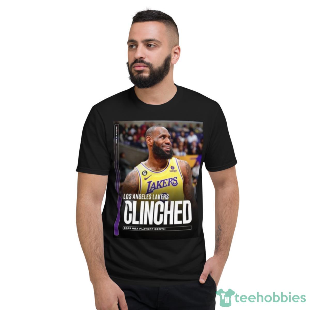 The Los Angeles Lakers Clinched 2023 NBA Playoffs Berth Shirt - Short Sleeve T-Shirt