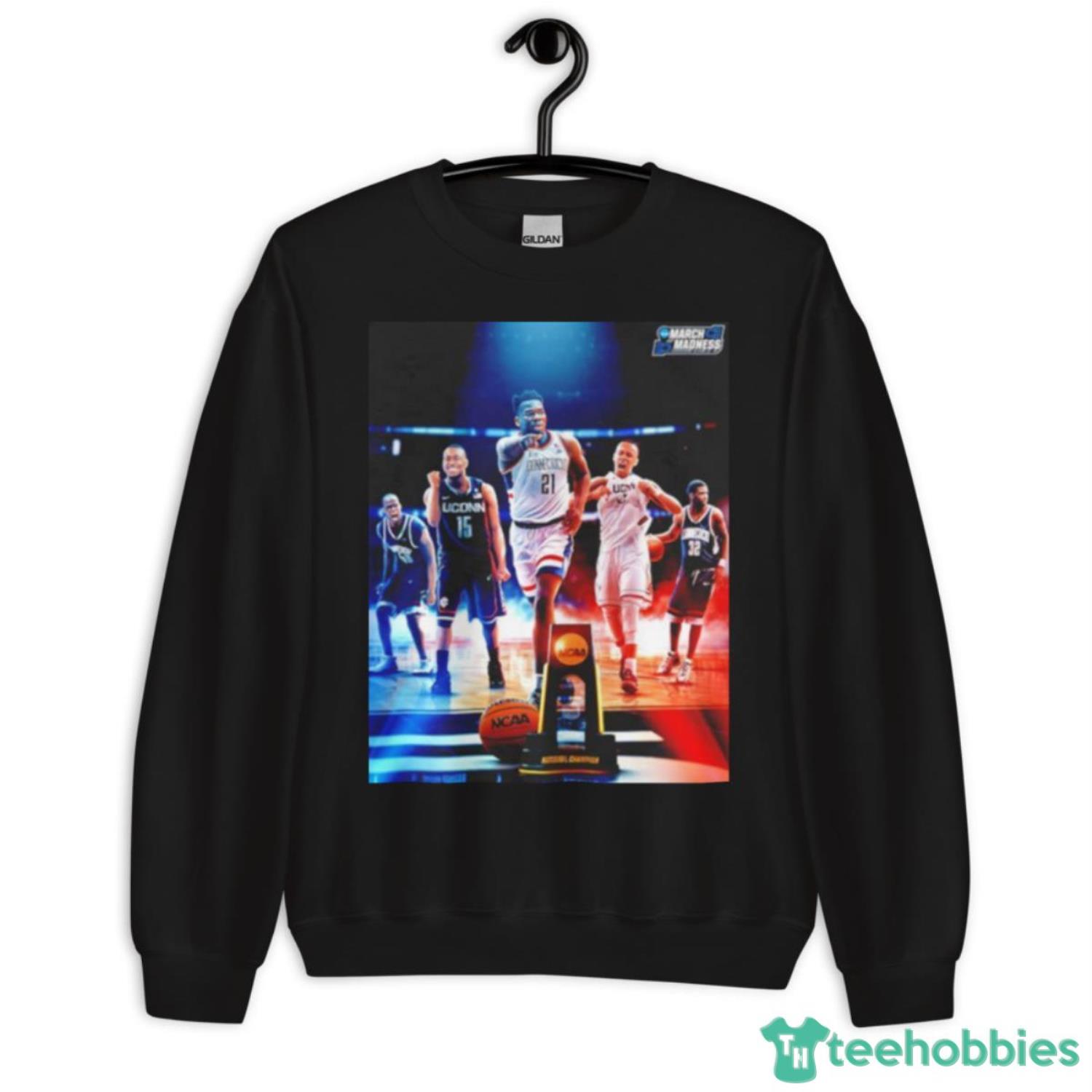 Uconn Huskies 5 Time National Champions 2023 Shirt - Unisex Crewneck Sweatshirt