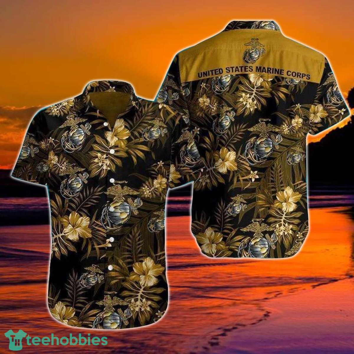 Usmc Hawaiian Shirt Flower And Leaves Hawaiian Shirt Product Photo 1 Usmc Hawaiian Shirt Flower And Leaves Hawaiian Shirt Product Photo 1